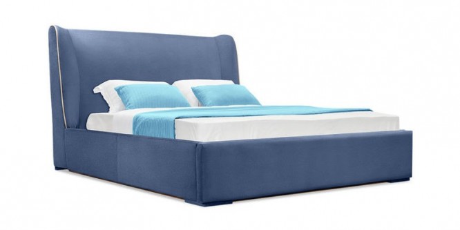 Кровать мягкая Марсель (Velure синий)